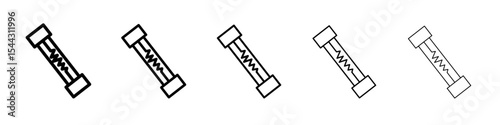 Electric fuse icon black and white vector sign