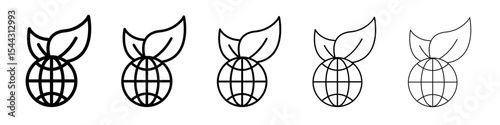 Environment icon black and white vector sign