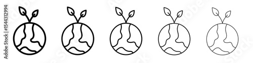 Environment icon black and white vector sign