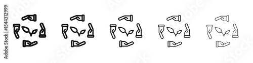 Environment icon black and white vector sign