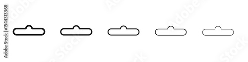 Euro hook icon black and white vector sign