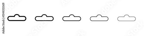 Euro hook icon black and white vector sign