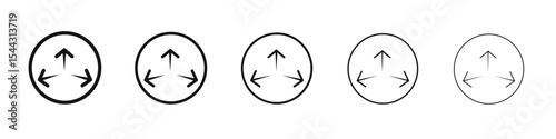 Expand icon black and white vector sign