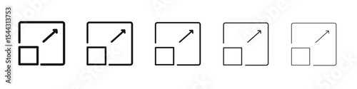 Expand icon black and white vector sign