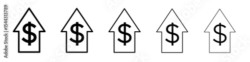 Expensive icon black and white vector sign
