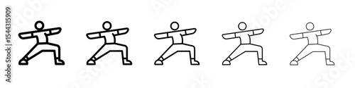 Fitness exercise icon black and white vector sign