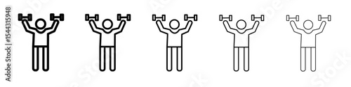 Fitness exercise icon black and white vector sign
