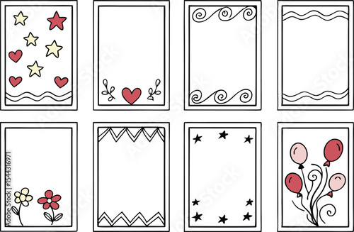 Elegant Card Border Design Collection for Invitations. Simple Card Border Design Set for Creative Use. Ornamental Card Border Design Pack for Print Projects. Decorative Card Border Design