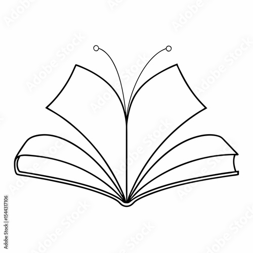 open book vector illustration