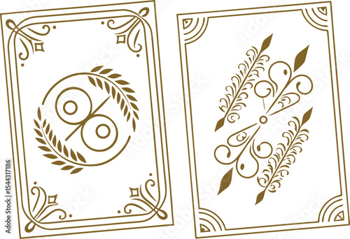 Elegant Card Border Design Collection for Invitations. Simple Card Border Design Set for Creative Use. Ornamental Card Border Design Pack for Print Projects. Decorative Card Border Design