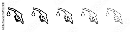 Fuel icon black and white vector sign