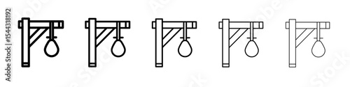 gallows icon black and white vector sign