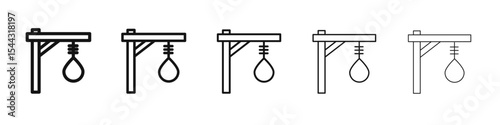gallows icon black and white vector sign