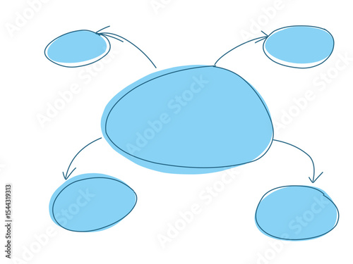 Bubble mind map with black space  illustration.eps