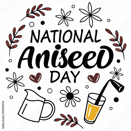 NATIONAL ANISETTE DAY vector illustration