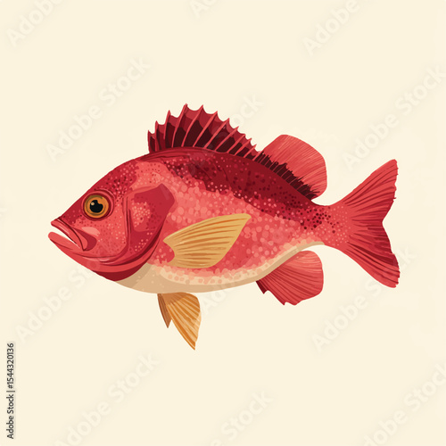 fish isolated in White Background, fish vector, Flat lay vector illustration