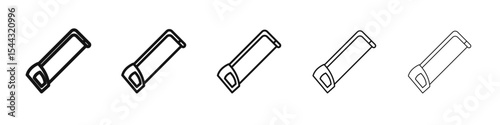 hacksaw icon black and white vector sign