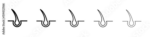 Hair icon black and white vector sign
