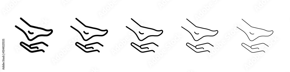 hand and foot icon black and white vector sign hand and foot icon black and white vector sign
