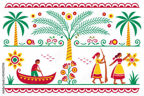 Cultural Canvas: Pohela Boishakh Vector Design