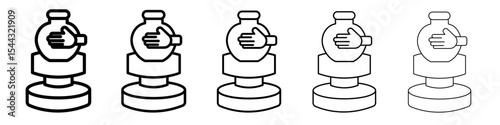 Handmade pottery icon black and white vector sign
