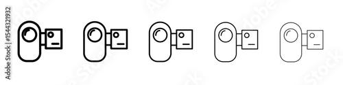 Handy Cam Icon black and white vector sign