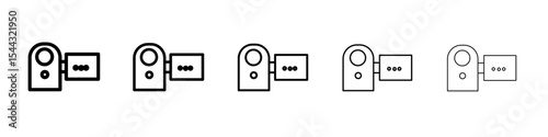 Handy Cam Icon black and white vector sign