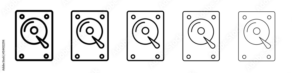 Hard disk drive icon black and white vector sign Hard disk drive icon black and white vector sign