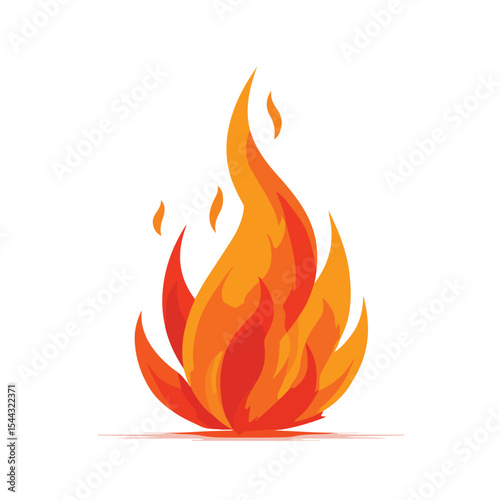 flame graphic isolated in White Background, flame graphic vector, Flat lay vector illustration