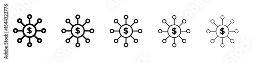 hedge fund icon black and white vector sign