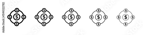hedge fund icon black and white vector sign