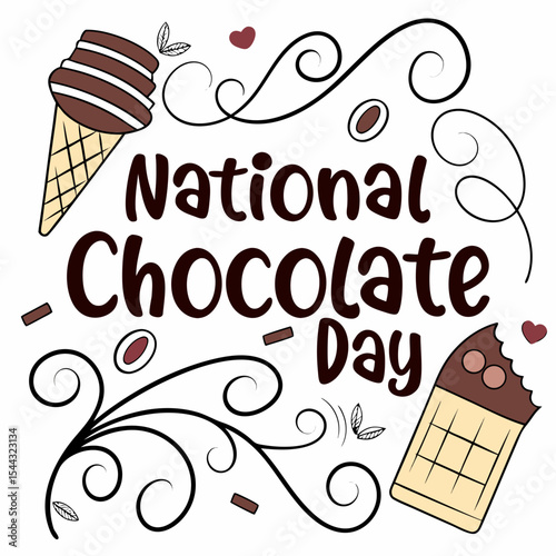 NATIONAL CHOCOLATE WAFER DAY vector illustration