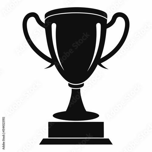 Black Trophy silhouette vector illustration Design