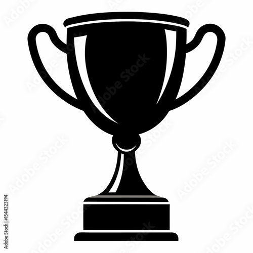 Black Trophy silhouette vector illustration Design