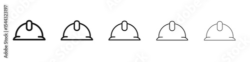 Helmet icon black and white vector sign
