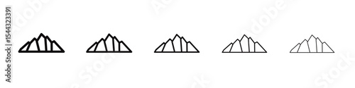 hills icon black and white vector sign