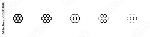honeycomb icon black and white vector sign