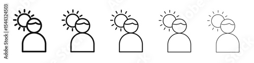 hot human icon black and white vector sign