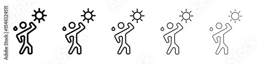 hot human icon black and white vector sign