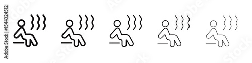 hot human icon black and white vector sign