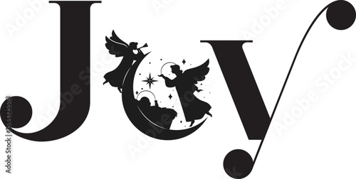  Joy, Nativity Christmas Ornament SVG design, Jesus is King, Nativity Scene, Angels, Mary and Joseph