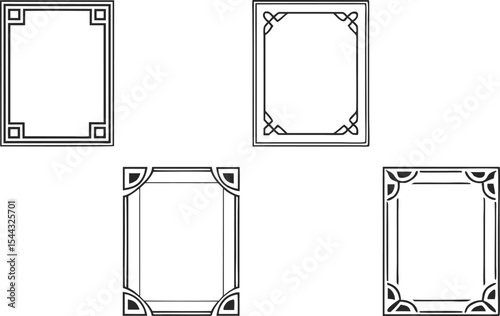 Elegant Certificate Border Design Collection for Awards. Professional Certificate Border Set for Official Documents. Classic Certificate Border Design Pack for Print Use