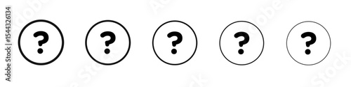 Interrogation icon black and white vector sign