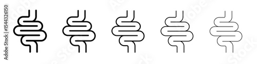 Intestines icon black and white vector sign