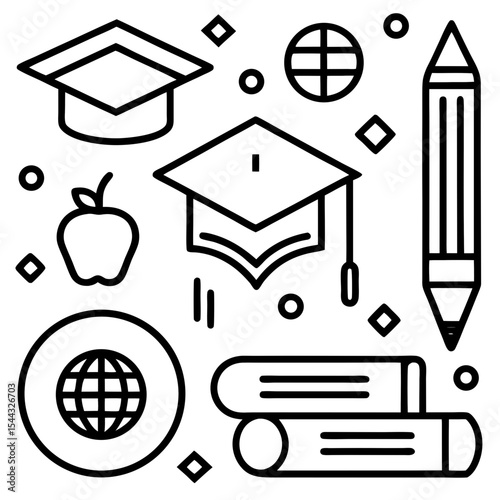 Minimal Education Icon Set