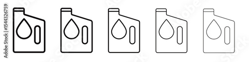 Jerrycan oil icon black and white vector sign