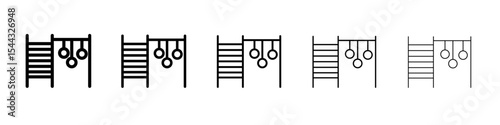 jungle gym icon black and white vector sign