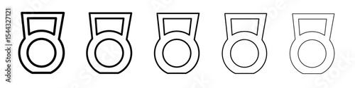 kettlebell icon black and white vector sign