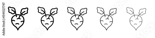 kohlrabi icon black and white vector sign