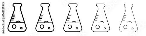 Laboratory test icon black and white vector sign